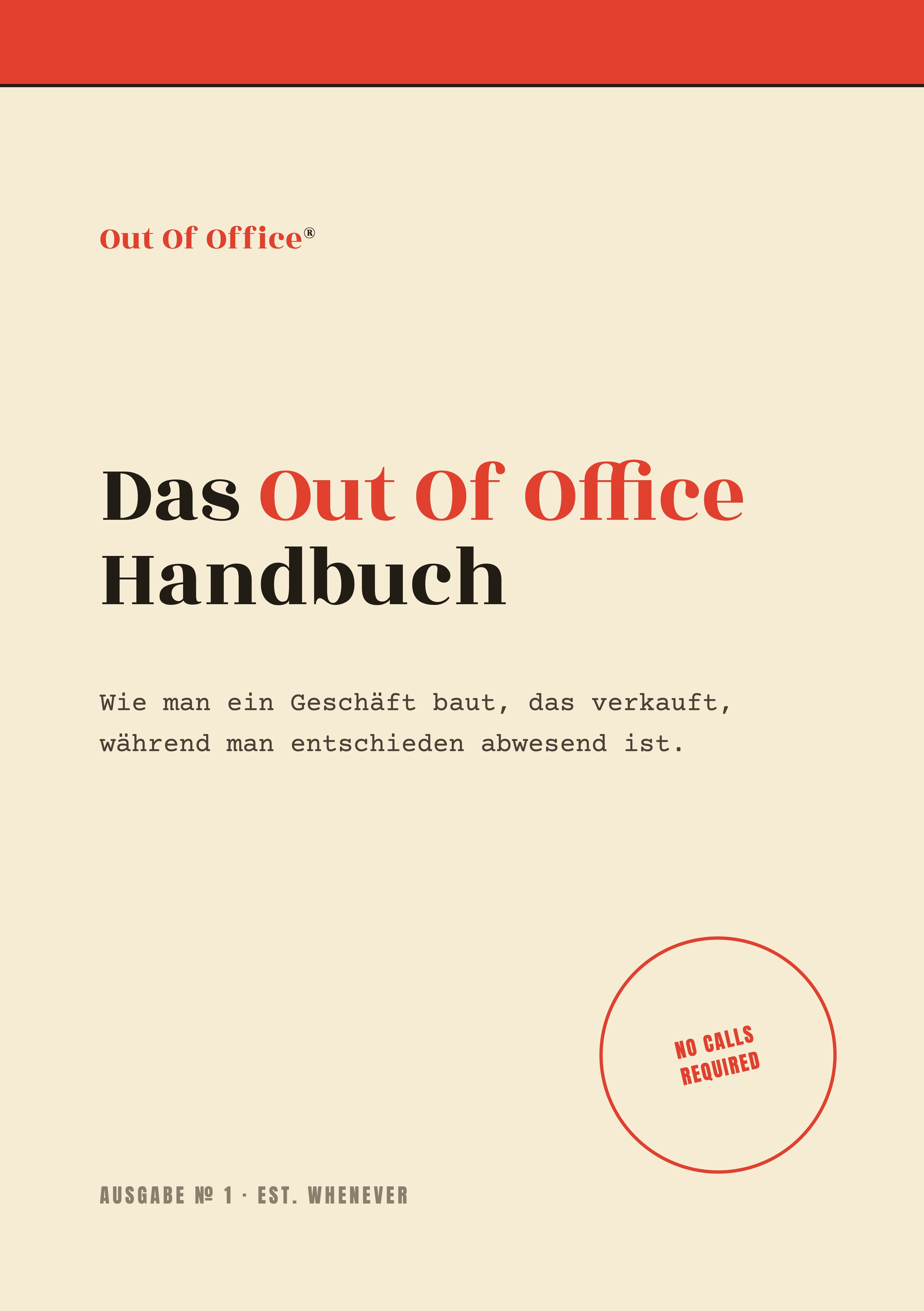 Cover-Mockup: Das Out Of Office Handbuch